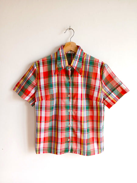 Camisa Vintage Cuadros Colores