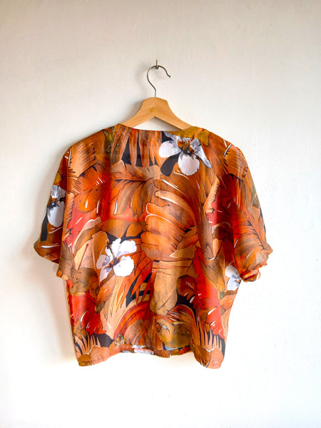Camisa Vintage Hecha a Mano Tropical