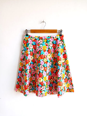 Falda Vintage Florecillas Colores