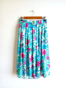 Falda Vintage Flores Tropicales