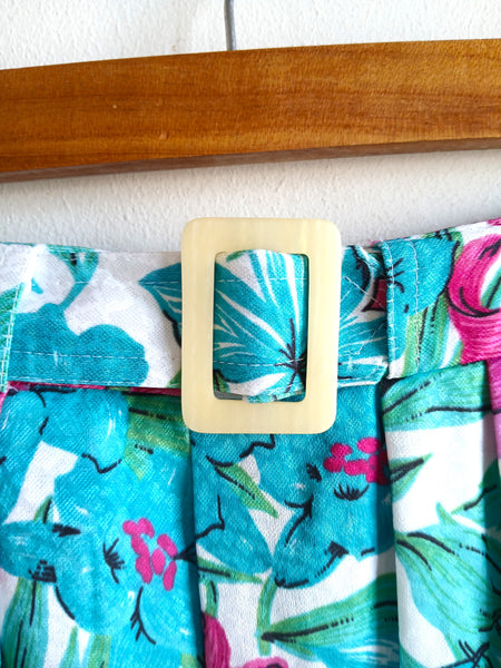 Falda Vintage Flores Tropicales
