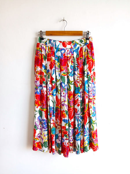 Falda Vintage Flores Colores