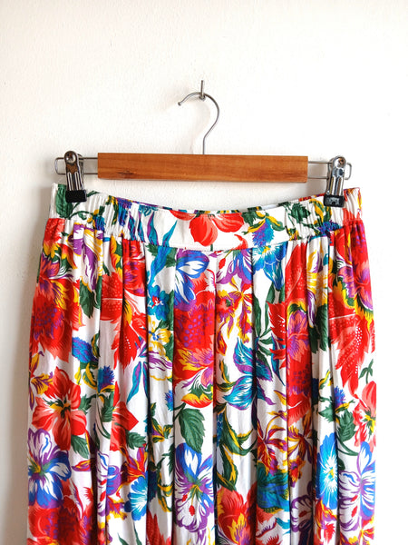 Falda Vintage Flores Colores