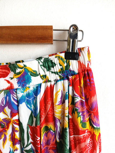 Falda Vintage Flores Colores