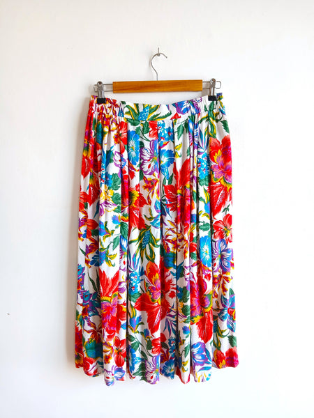 Falda Vintage Flores Colores