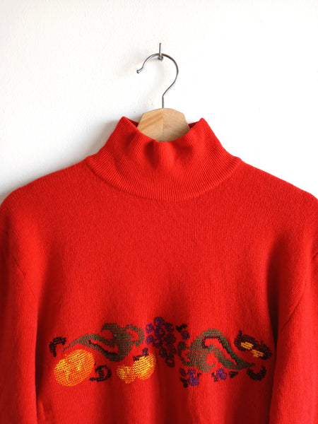 Jersey Vintage Rojo Pura Lana Italy