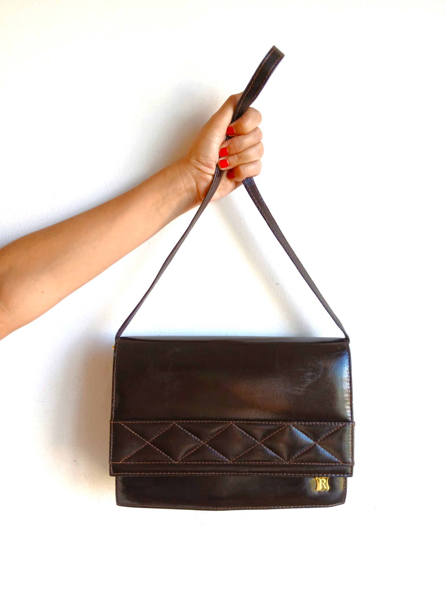 Bolso Vintage Marrón Oscuro