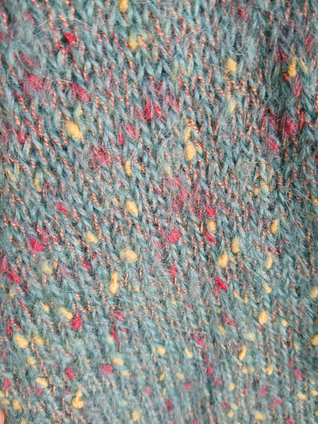 Chaqueta Vintage Hecha a Mano Turquesa