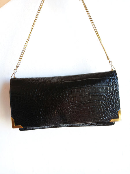 Bolso Vintage Negro y Dorado