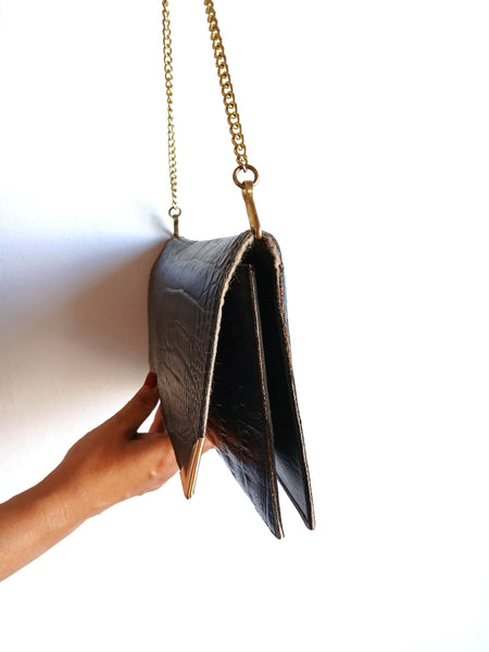 Bolso Vintage Negro y Dorado