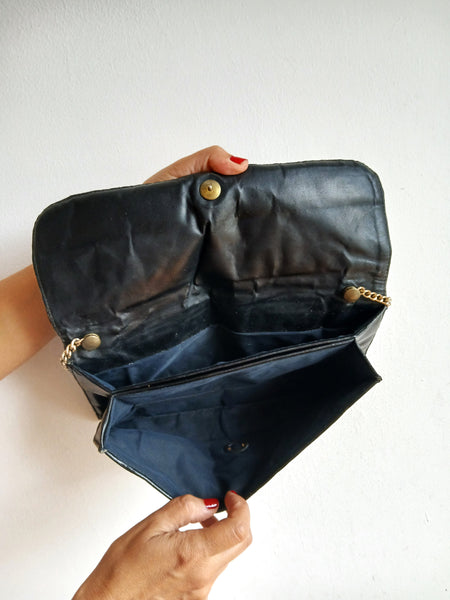 Bolso Vintage Negro Rectangular