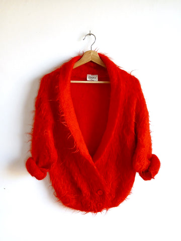 Chaqueta Vintage Roja 75% Mohair