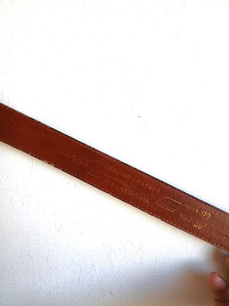 Cinturón Vintage Marrón y Dorado