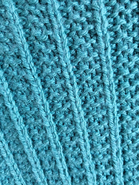 Abrigo Hecho a Mano Lana Turquesa