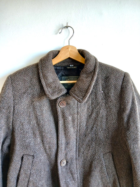 Abrigo Vintage Gris Marrón