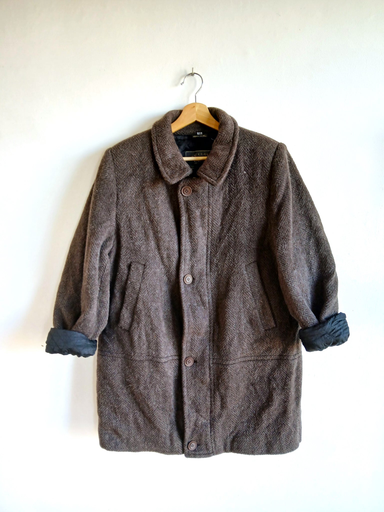 Abrigo Vintage Gris Marrón