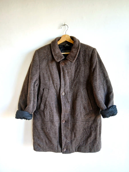 Abrigo Vintage Gris Marrón