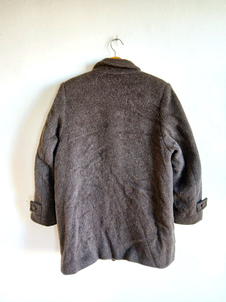 Abrigo Vintage Gris Marrón