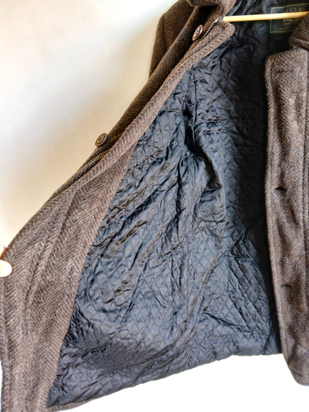 Abrigo Vintage Gris Marrón