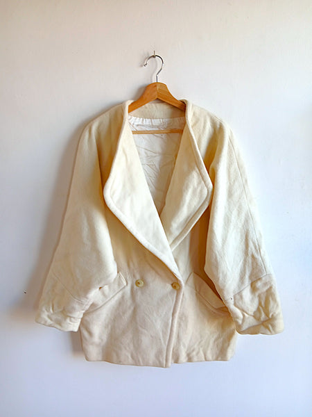 Abrigo Vintage Crema Oversized