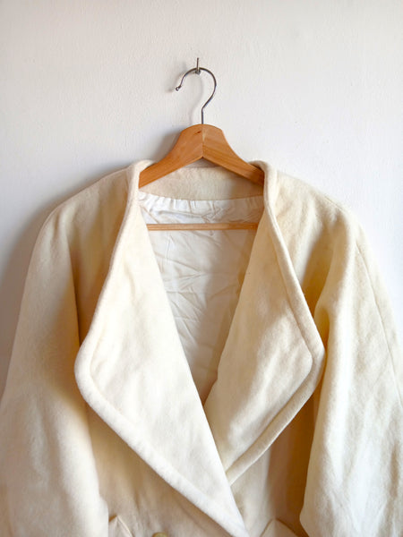 Abrigo Vintage Crema Oversized