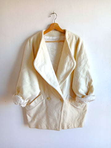Abrigo Vintage Crema Oversized