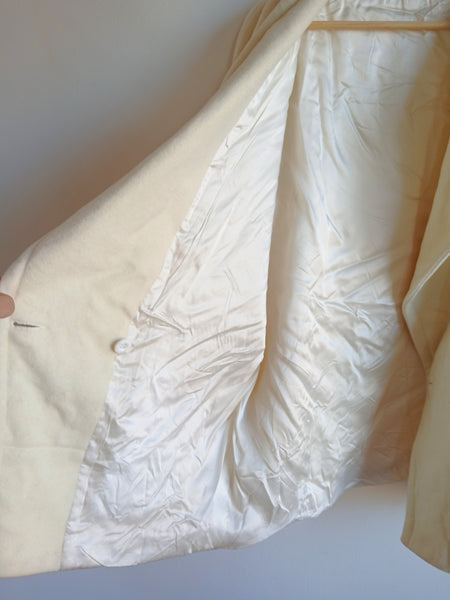 Abrigo Vintage Crema Oversized