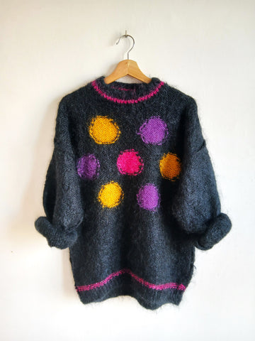 Jersey Vintage Hecho a Mano Círculos de Colores