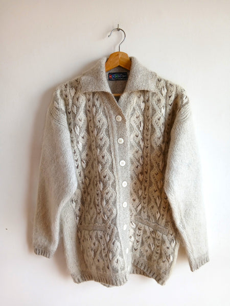 Chaqueta Vintage Flores Bordadas