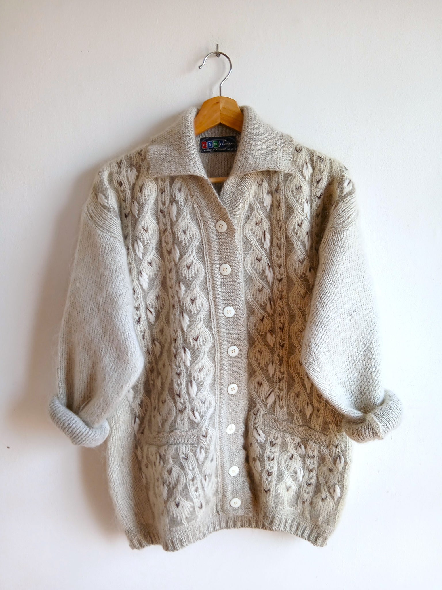 Chaqueta Vintage Flores Bordadas