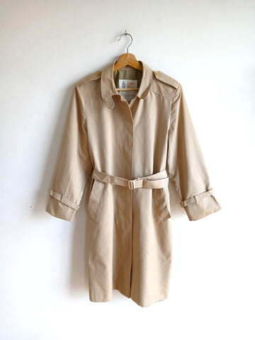 Gabardina Vintage London Fog Beige Cinturón