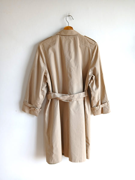 Gabardina Vintage London Fog Beige Cinturón