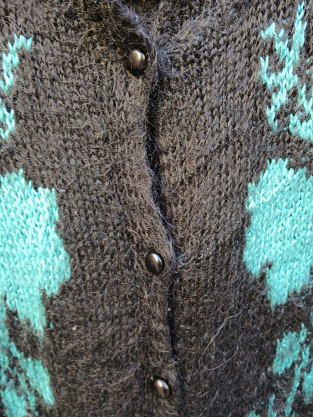 Chaqueta Vintage Handmade Negra y Verde