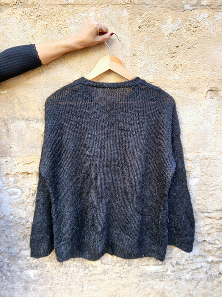 Chaqueta Vintage Handmade Negra y Verde