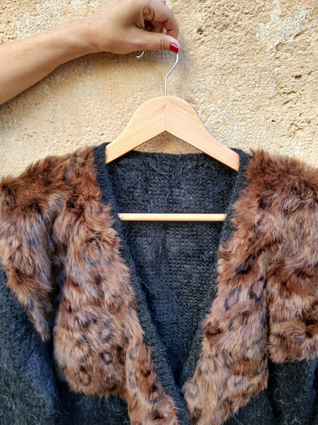 Chaqueta Vintage Handmade Leopardo