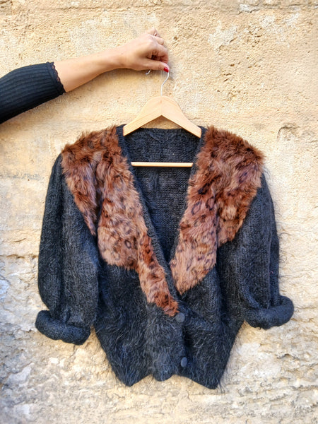 Chaqueta Vintage Handmade Leopardo