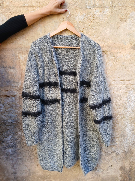 Chaqueta Vintage Abierta Handmade Lana