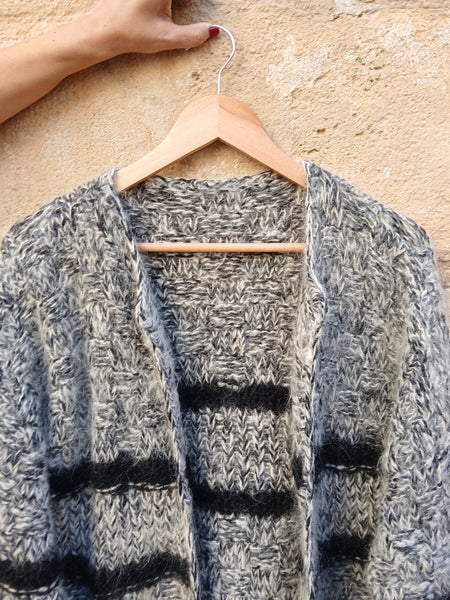 Chaqueta Vintage Abierta Handmade Lana