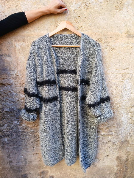 Chaqueta Vintage Abierta Handmade Lana