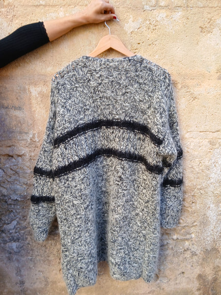 Chaqueta Vintage Abierta Handmade Lana