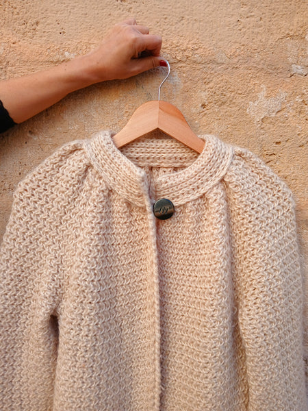 Abrigo Vintage Handmade Crema