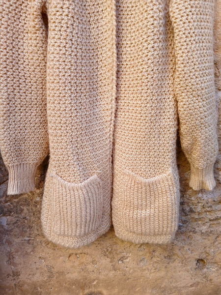 Abrigo Vintage Handmade Crema