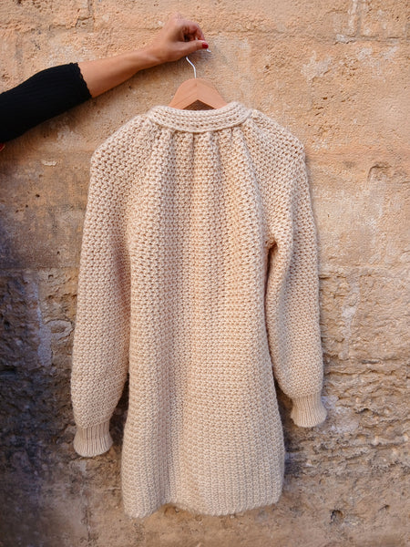 Abrigo Vintage Handmade Crema