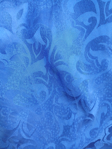 Camisa Vintage 100% Seda Azul