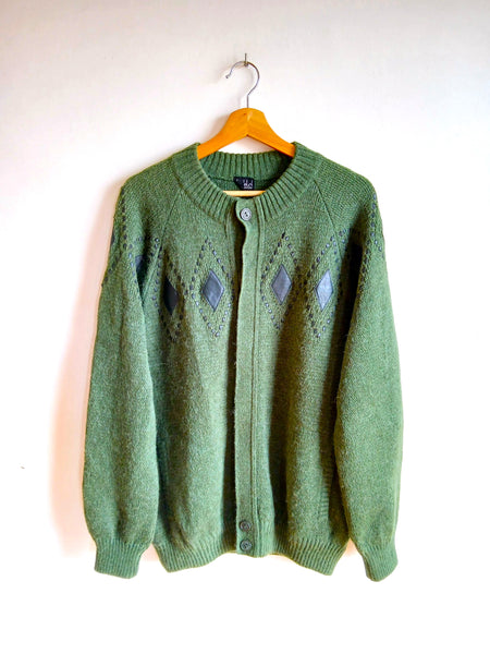 Chaqueta Vintage Alpaca Verde Italy