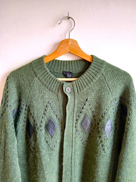 Chaqueta Vintage Alpaca Verde Italy