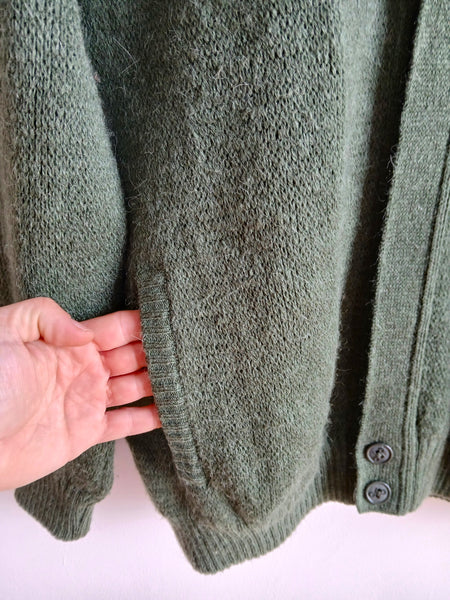 Chaqueta Vintage Alpaca Verde Italy