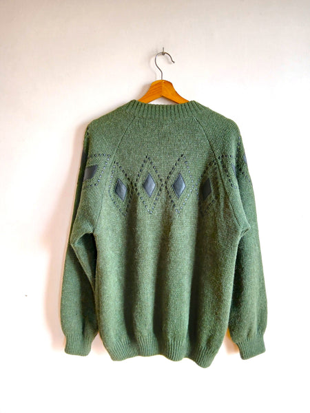 Chaqueta Vintage Alpaca Verde Italy