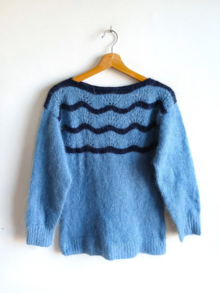 Jersey Vintage Hecho a Mano Azulito