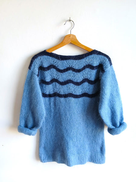 Jersey Vintage Hecho a Mano Azulito